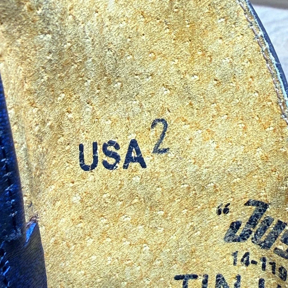 TIN HAUL Justice America Patriotic Boys Size 2 Square Toe Western Boot Rodeo